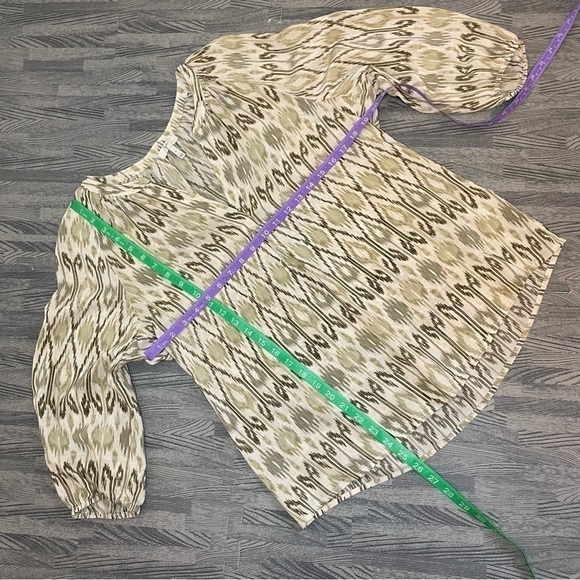 Joie Addy B Fatigue Silk Ikat Pullover Blouse - Picture 3 of 9